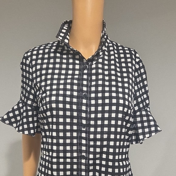 Banana Republic Black and White Checkered Dress - Picture 2 of 8